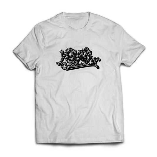 Youth Sector - Black Logo T Shirt on White