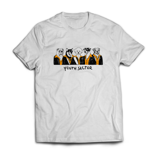 Youth Sector - Dogs in Suits T-Shirt on White